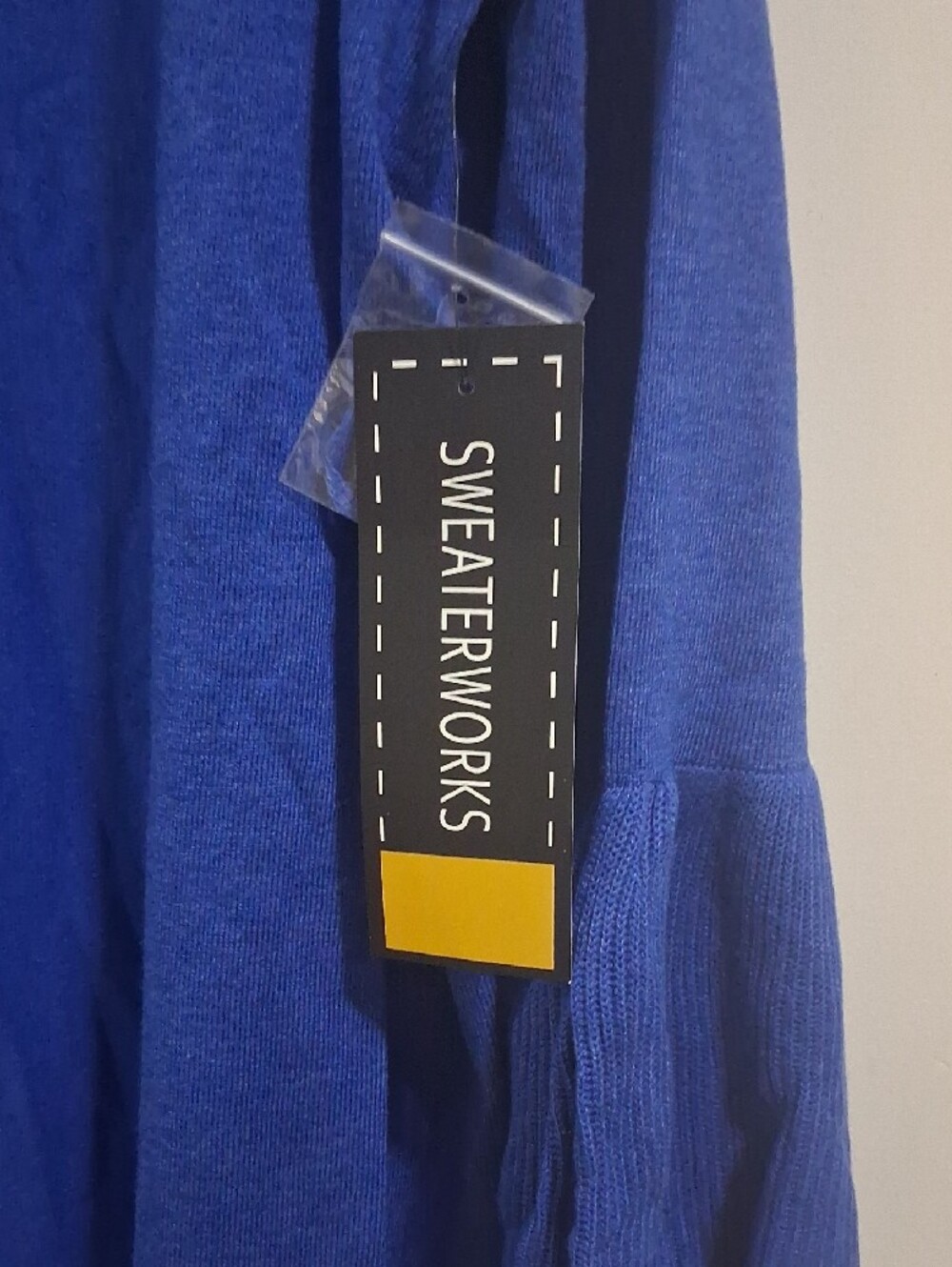 NWT Womens Sweaterworks Open-Front Duster Cardigan in Royal Blue - Picture 9 of 9